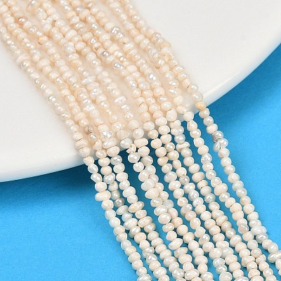Natural Cultured Freshwater Pearl Beads Strands X-PEAR-S016-001-1