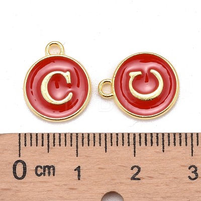 Golden Plated Alloy Enamel Charms ENAM-S118-03C-1