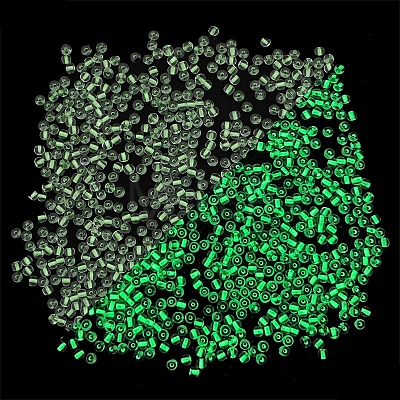 8/0 Luminous Glass Seed Beads LUMI-PW0001-186B-11-1