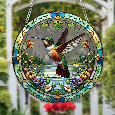 Hummingbird Acrylic Window Hanging Ornaments PW-WGDF0D1-03-1