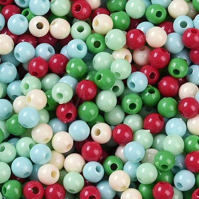 Opaque Acrylic Beads OACR-H118-07B-08-1