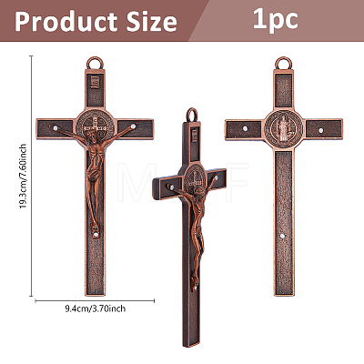 Tibetan Style Alloy Big Pendants AJEW-WH0752-417C-R-1