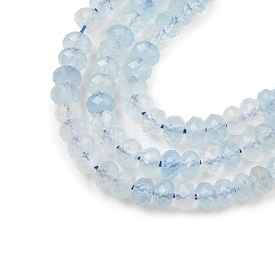 Natural Aquamarine Beads Strands G-K376-B04-02-1