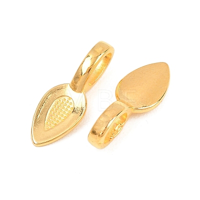 Tibetan Style Alloy Glue-on Flat Pad Bails TIBEP-AB3348Y-G-1