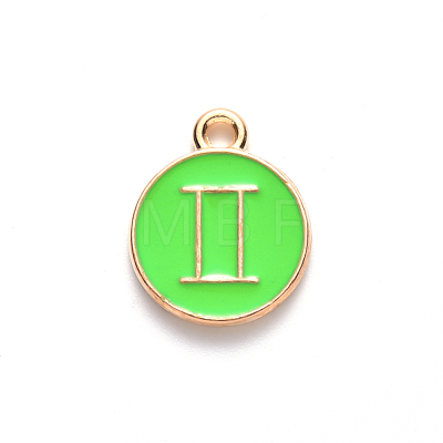 Alloy Enamel Pendants X-ENAM-S124-01B-06I-1