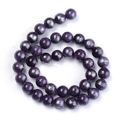 Natural Mashan Jade Beads Strands G-G833-8mm-24-1