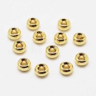 Brass Spacer Rondelle Beads KK-P130-112G-NR-1