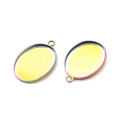 Ion Plating(IP) 304 Stainless Steel Pendant Cabochon Settings STAS-H378-06MC-1