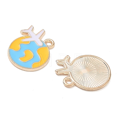 Alloy Enamel Pendants AL-CBAE435-04G-1