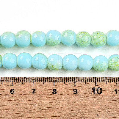 Baking Painted Glass Beads Strands DGLA-N003-8mm-C04-1