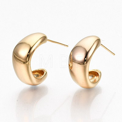 Brass Half Hoop Earrings KK-R117-036-NF-1