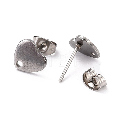 304 Stainless Steel Stud Earring Findings STAS-I183-07A-07P-1