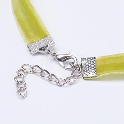 Cloth Gothic Choker Necklaces NJEW-E085-30F-1