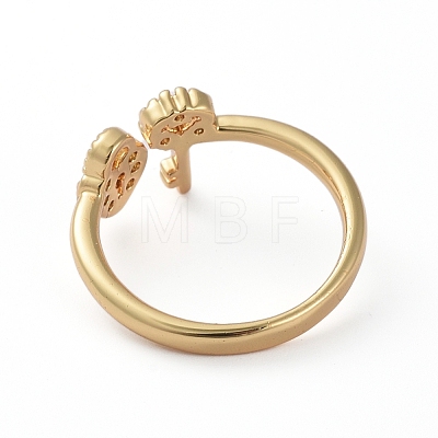 Adjustable Brass Finger Rings RJEW-G096-41G-1
