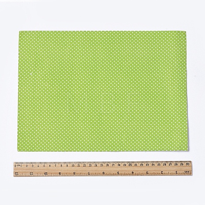 Polka Dot Pattern Printed A4 Polyester Fabric Sheets LS-DIY-WH0158-63A-04-1