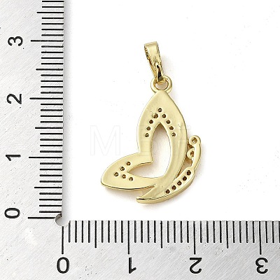 Brass Micro Pave Cubic Zirconia Pendants KK-U005-03A-G-1