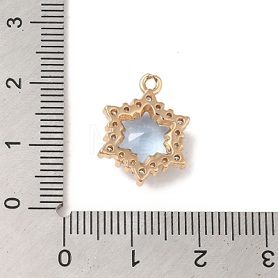 Brass with Cubic Zirconia Pendants KK-G499-15G-03-1