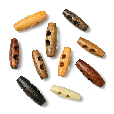 160Pcs 16 Styles Natural Wood Buttons FIND-CJ0004-42-1