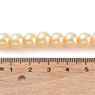 Baking Painted Pearlized Glass Pearl Round Bead Strands X-HY-Q330-8mm-61-1