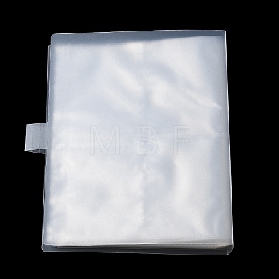 160 Pockets Transparent Jewelry Storage Book without Resealable Bags PW-WG24357-02-1