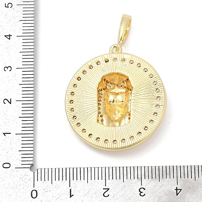 Brass Micro Pave Cubic Zirconia Pendants KK-D317-123G-1