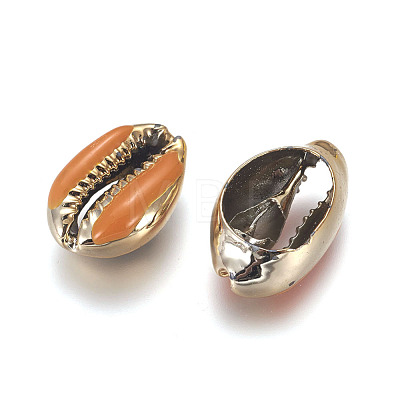 Electroplated Cowrie Shell Beads BSHE-G019-01G-A-1