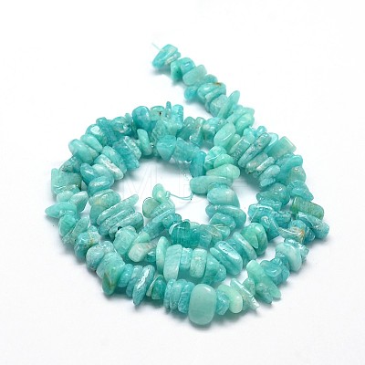 Natural Amazonite Chip Beads Strands X-G-E271-76-1