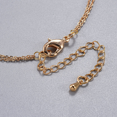 Brass Tiered Necklaces NJEW-JN02380-M-1