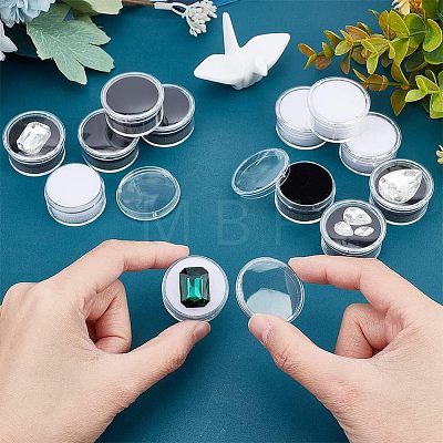 20Pcs 2 Colors Plastic Nail Decorate Storages MRMJ-CA0001-34-1