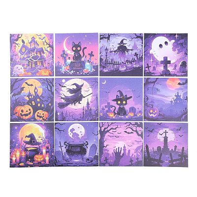 Halloween Witch Pumpkin Ghost Pattern Scrapbooking Paper Pads Set STIC-C010-33C-1