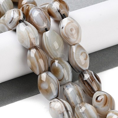 Natural Eye Agate Beads Strands G-NH0019-D02-02-1