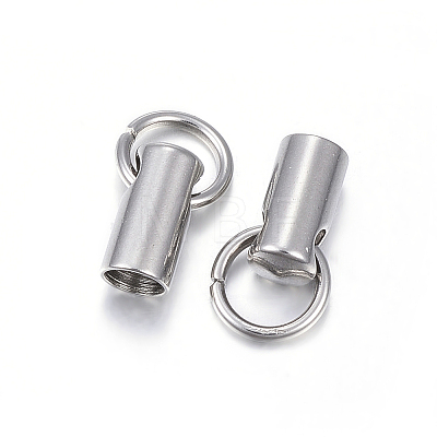201 Stainless Steel Cord Ends X-STAS-E120-02-3.5mm-1