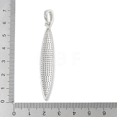 Rack Plating Brass Micro Pave Clear Cubic Zirconia Big Pendants KK-G515-38P-1