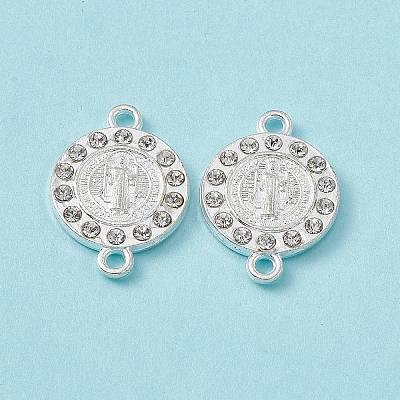 Religion Alloy Crystal Rhinestone Connector Charms FIND-A024-15S-1