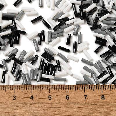 Baking Painted Glass Twist Bugle Beads SEED-C004-02K-1