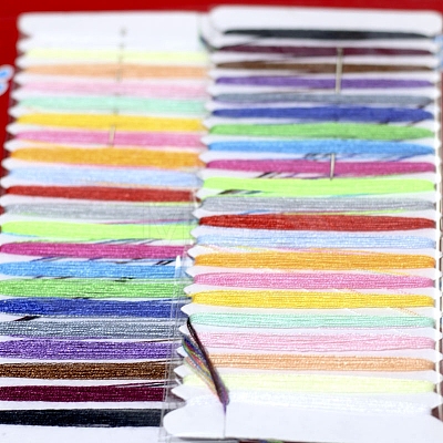Colorful Polyester Embroidery Threads for Cross Stitch SENE-PW0002-047-1