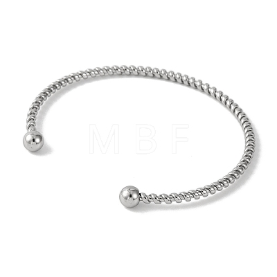 304 Stainless Steel Cuff Bangles for Women BJEW-B104-27P-1