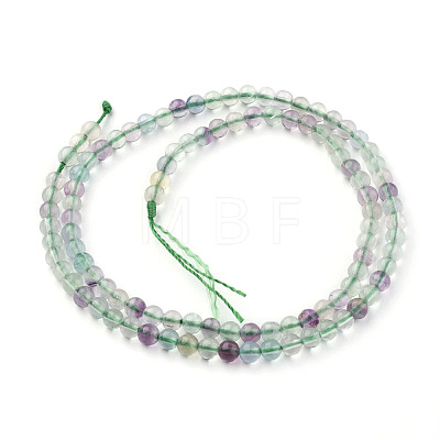 Natural Fluorite Beads Strands X-G-E112-4mm-19-1
