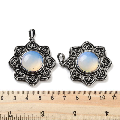 Opalite & Brass Pendants G-K338-09AS-04-1