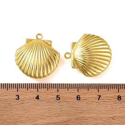 Rack Plating Brass Locket Pendants KK-K277-07G-1