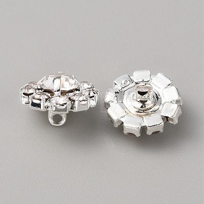 Alloy Rhinestone Shank Button for Garment Accessories FIND-WH0152-064-1