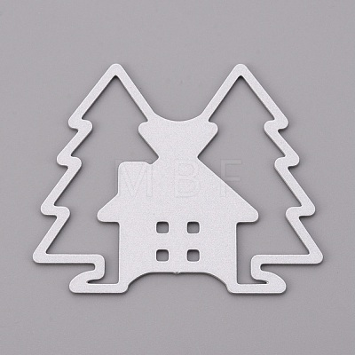 Christmas Tree & House Frame Carbon Steel Cutting Dies Stencils DIY-F050-15-1