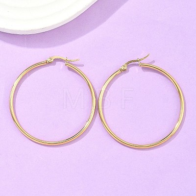 Ion Plating(IP) 304 Stainless Steel Hoop Earrings X-EJEW-N0016-11G-G-1