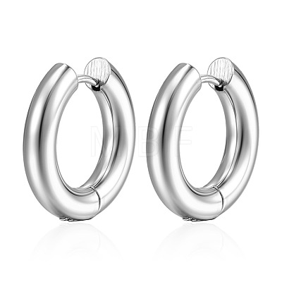 Non-Tarnish 304 Stainless Steel Huggie Hoop Earrings LS-PW-WG92571-26-1