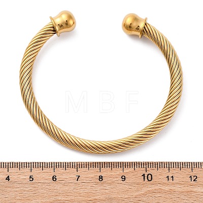 304 Stainless Steel Cuff Bangles BJEW-P310-17G-1