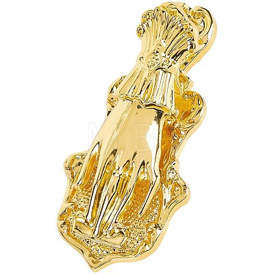 Alloy Hand Shaped Bookmark Clip AJEW-CP0006-94A-G-1