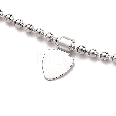 304 Stainless Steel Heart Pendant Necklaces NJEW-JN03197-1