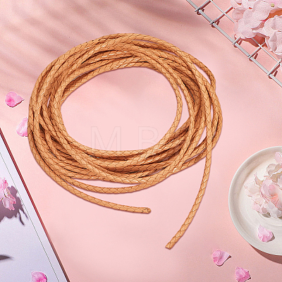 5M Round Braided Cowhide Letter Cord WL-GF0001-34A-01-1