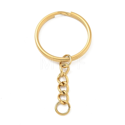 Ion Plating(IP) 304 Stainless Steel Split Key Rings KEYC-M035-02G-1