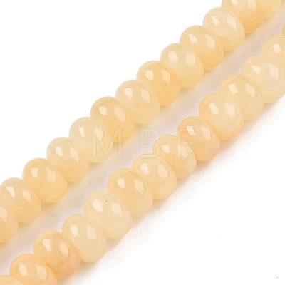 Natural Yellow Jade Beads Strands G-T138-74B-1